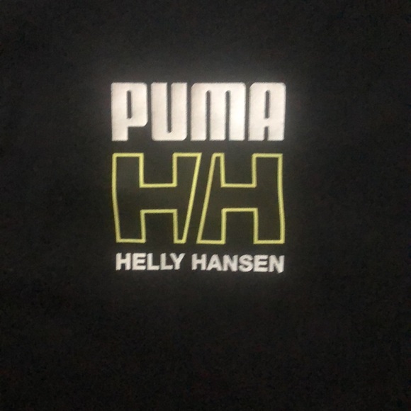 Puma x Helly Hansen Size Large T Shirt Black Neon - Picture 2 of 4